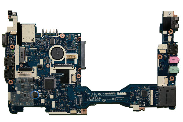 Motherboard del netbook Acer Aspire One D255, lato A