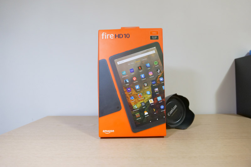 Confezione dell'Amazon Fire HD 10