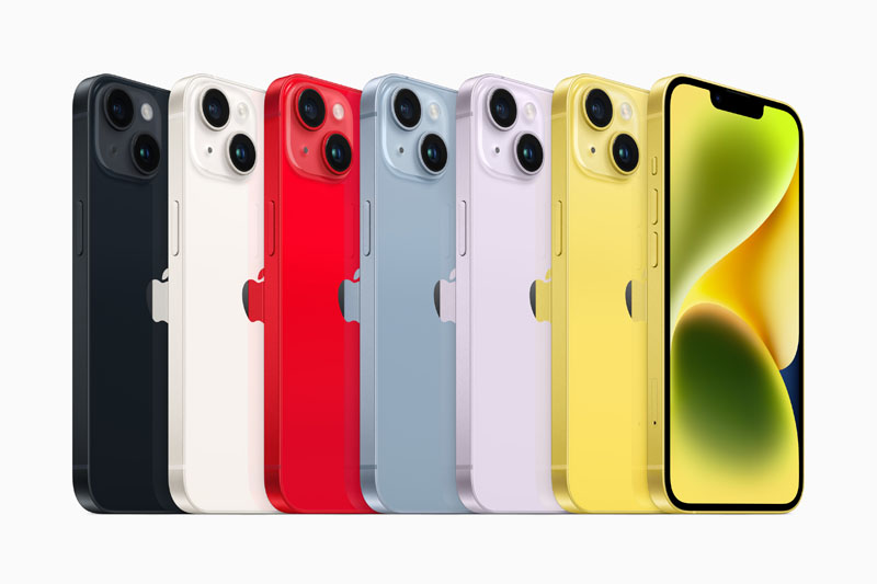 iPhone 14 e iPhone 14 Plus giallo