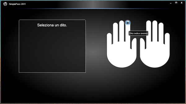 HP Simplepass 2011: software di riconoscimento biometrico delle impronte digitali