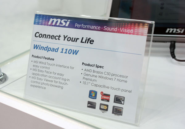 MSI WindPad 110W caratteristiche tecniche