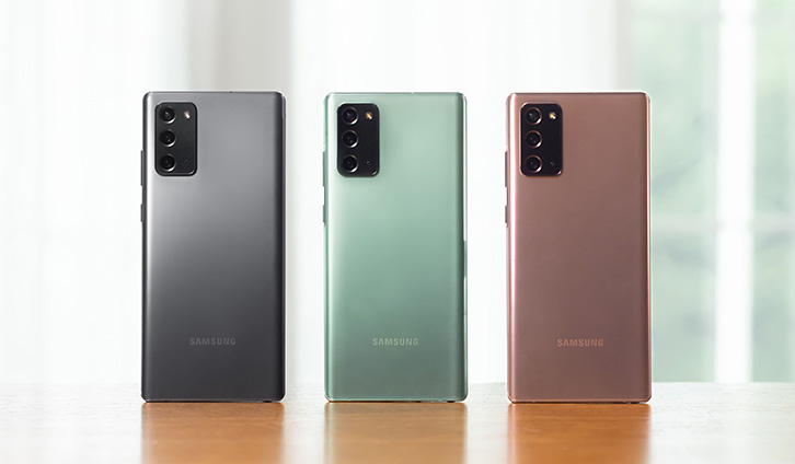 Colori e design dei nuovi Samsung Galaxy Note 20