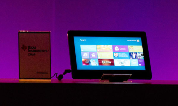 Windows 8 su tablet Texas Instrumets